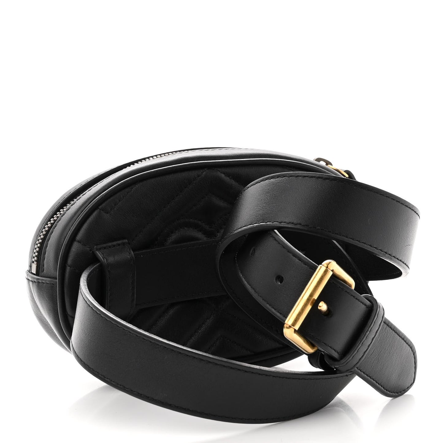 Calfskin Matelasse GG Marmont Belt Bag 85 34 Black