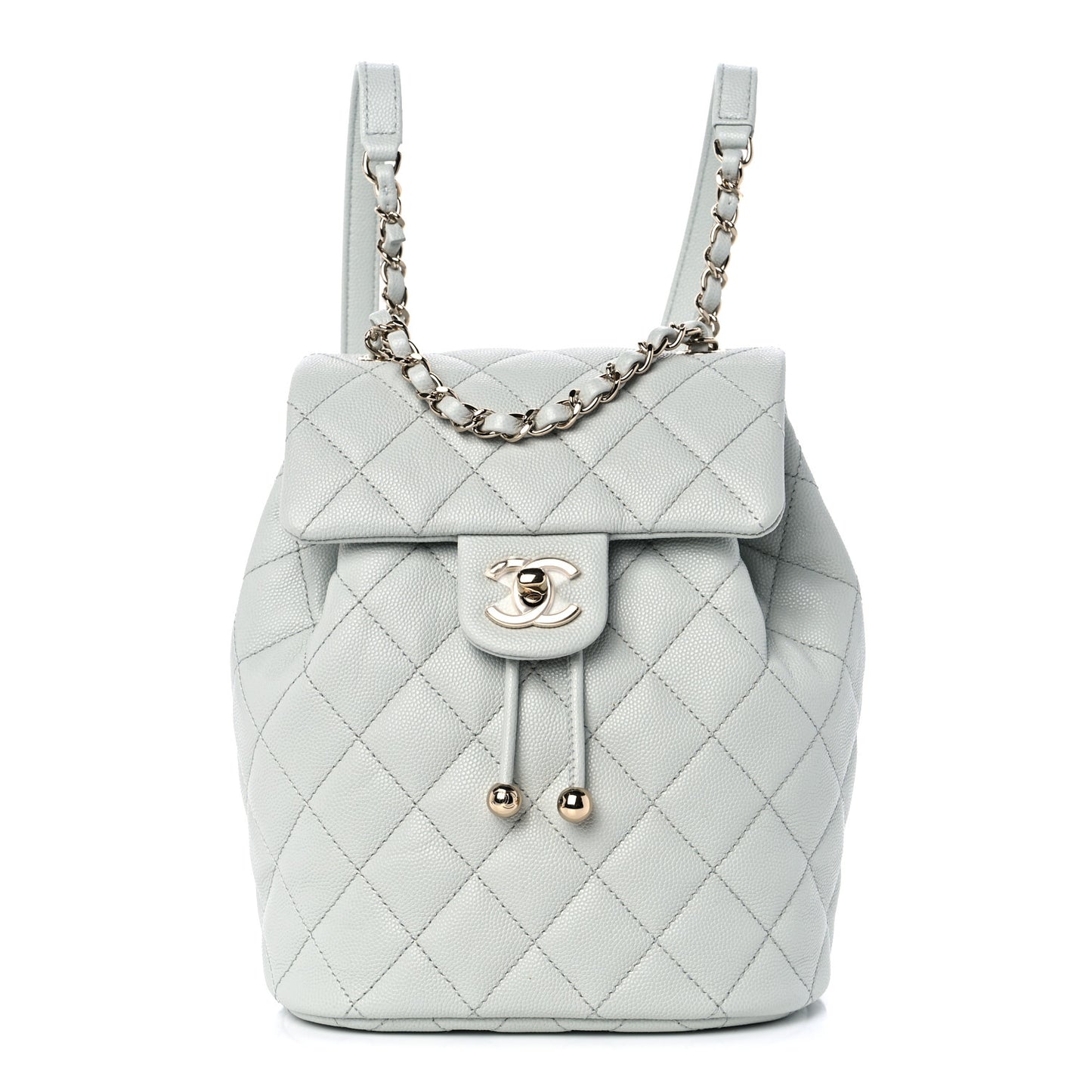 Caviar Quilted Mini Urban Spirit Backpack Light Blue