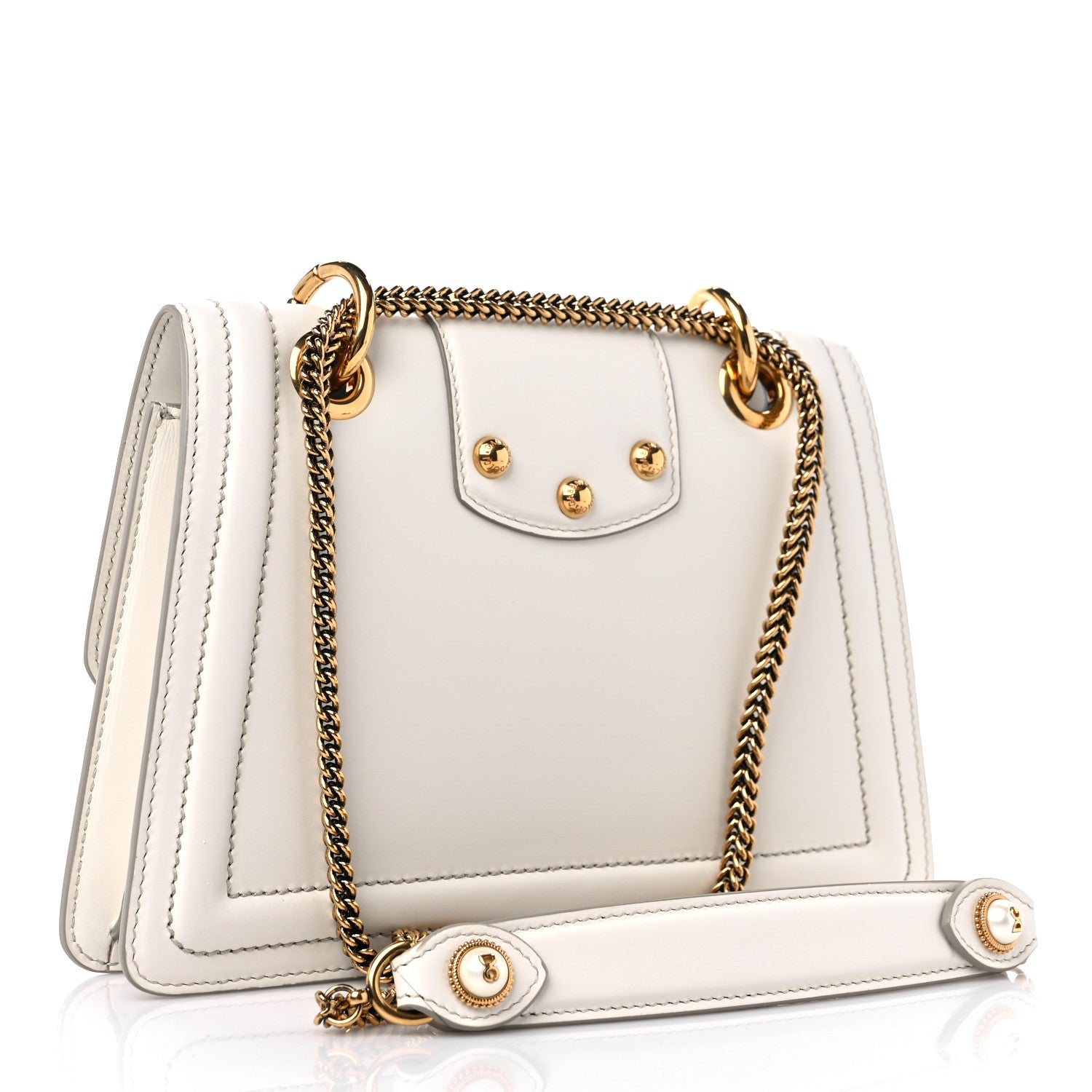 Dolce & Gabbana Smooth Calfskin Small DG Amore Envelope Bag White 3 of 8