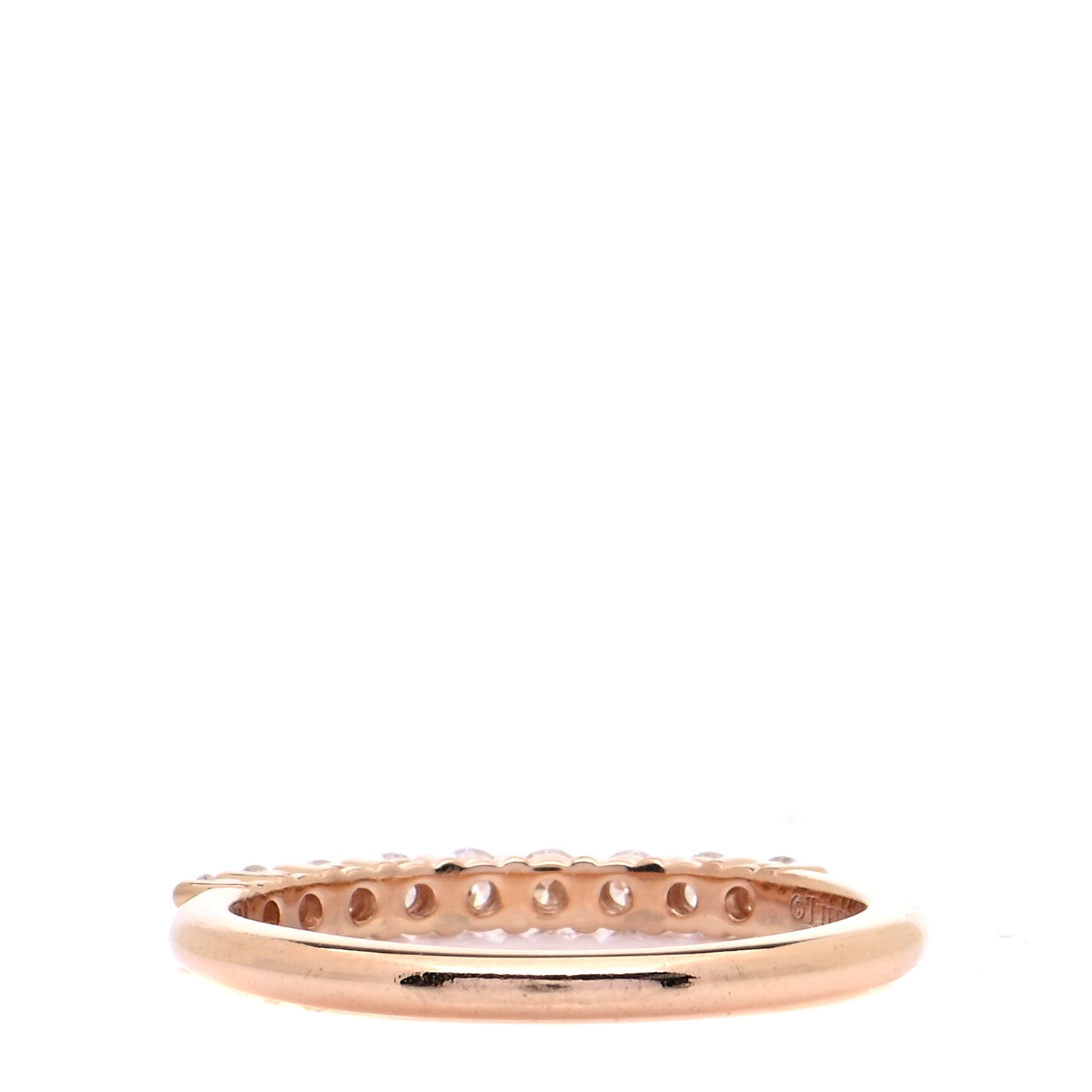 Tiffany 18K Rose Gold Diamond 2.2mm Half Circle Embrace Band Ring 52 6 3 of 7