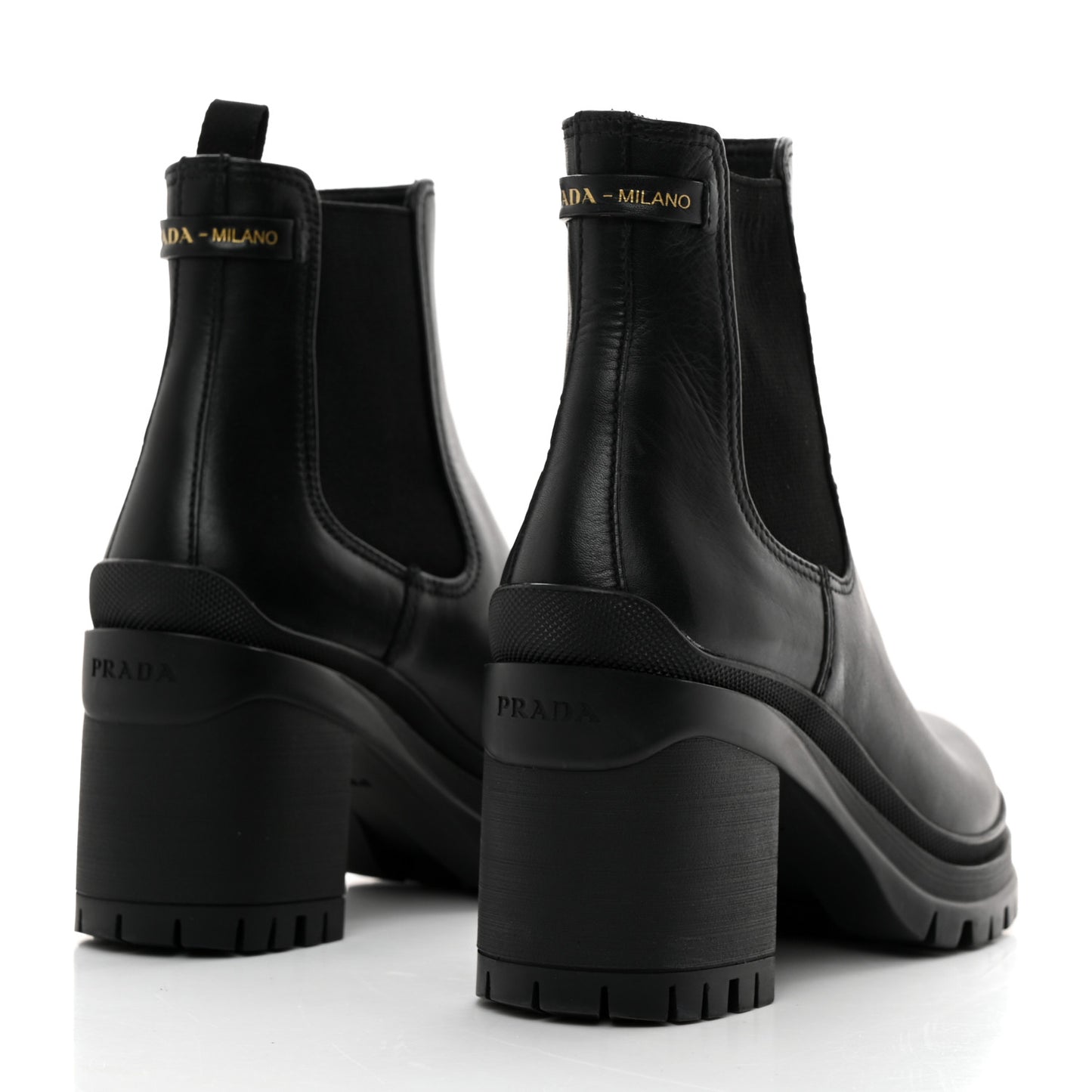 Vitello Montana Lug Sole Chelsea 55mm Boots 36 Black