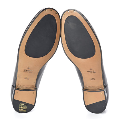 Gucci Calfskin Womens Jordaan Loafers 37.5 Black 5 of 9