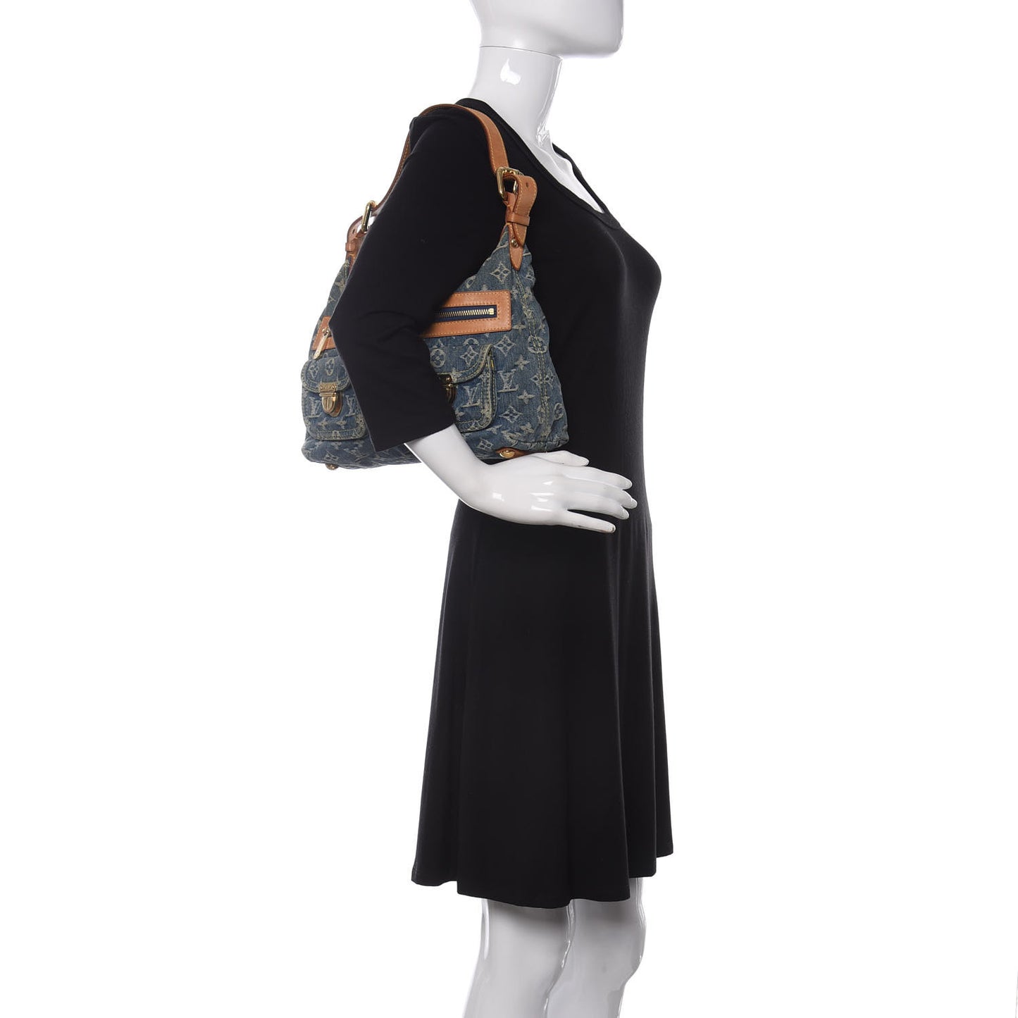 Monogram Denim Baggy PM Blue