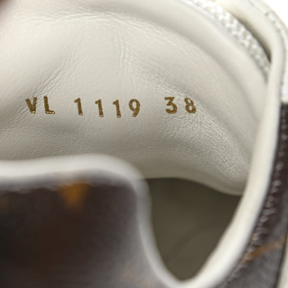 Louis Vuitton Calfskin Monogram Run Away Sneakers 38 White 8 of 14