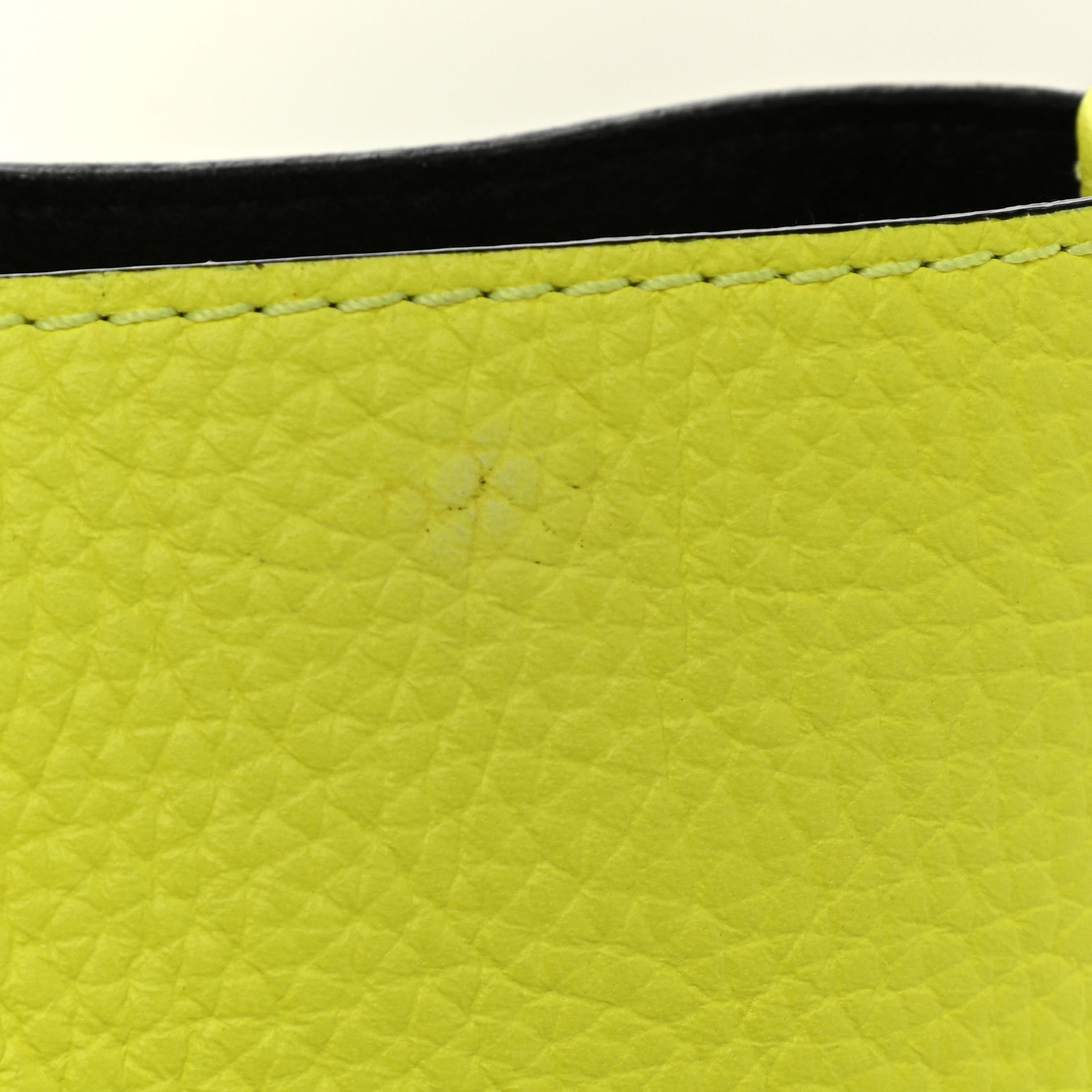 Burberry Grainy Calfskin Remington Tote Neon Yellow 11 of 14