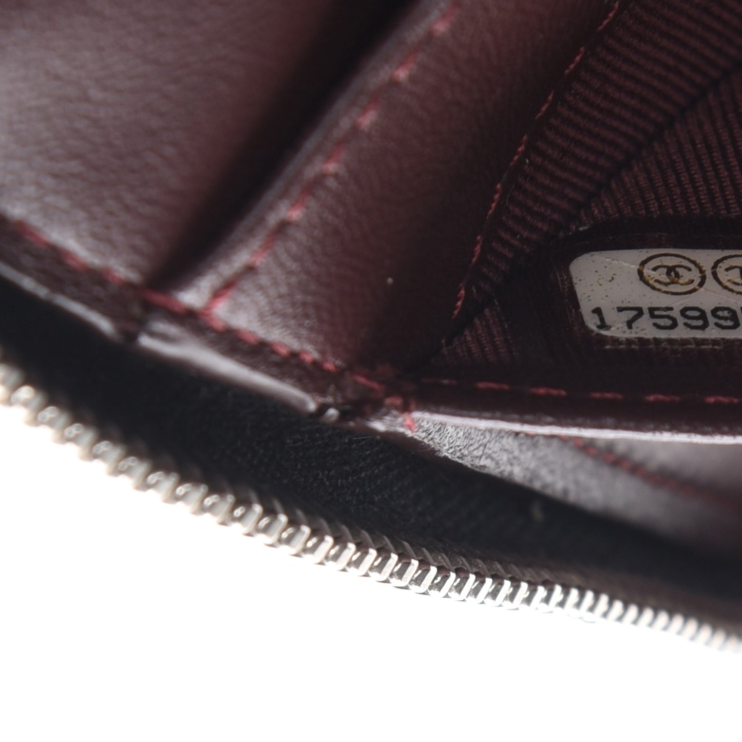 Lambskin Quilted Large Zip Around Organizer Wallet Black