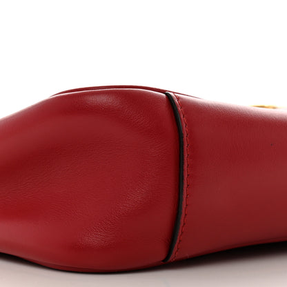 Gucci Calfskin Matelasse Small GG Marmont Shoulder Bag Hibiscus Red 9 of 13
