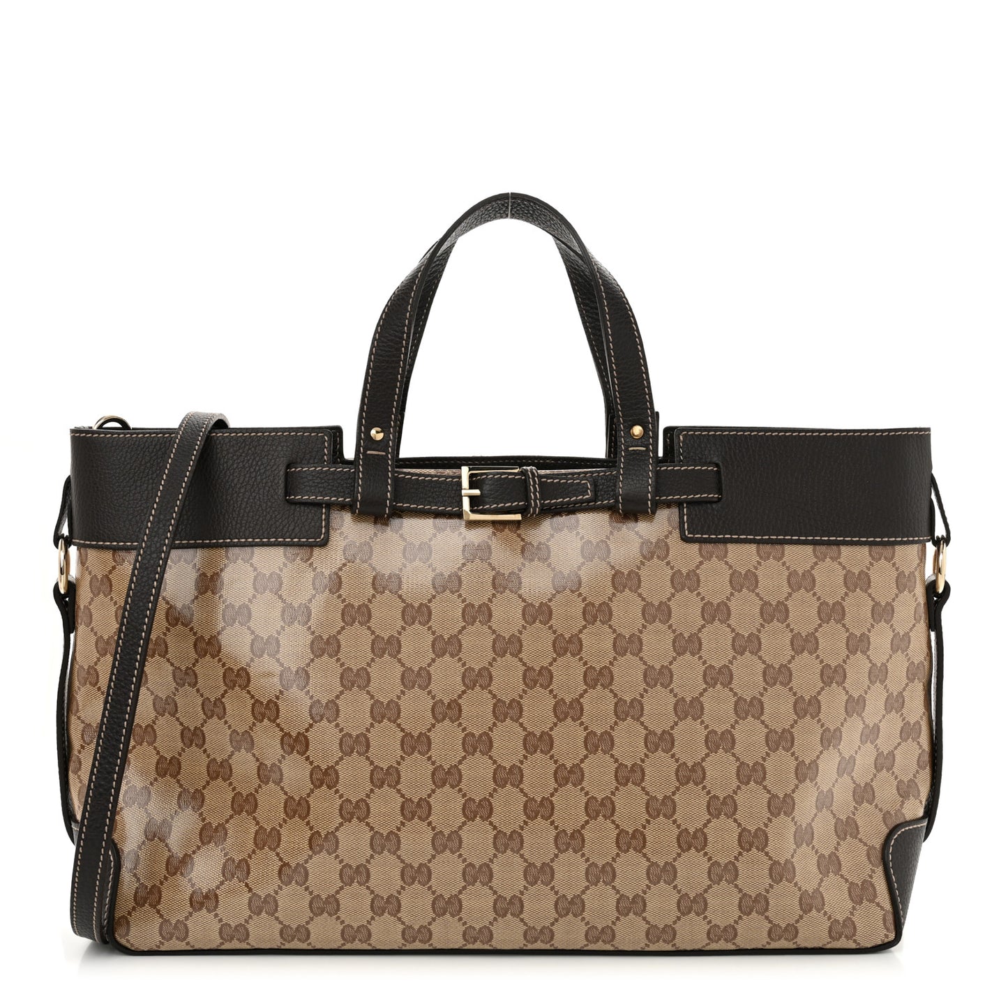 Crystal Monogram Tote Brown