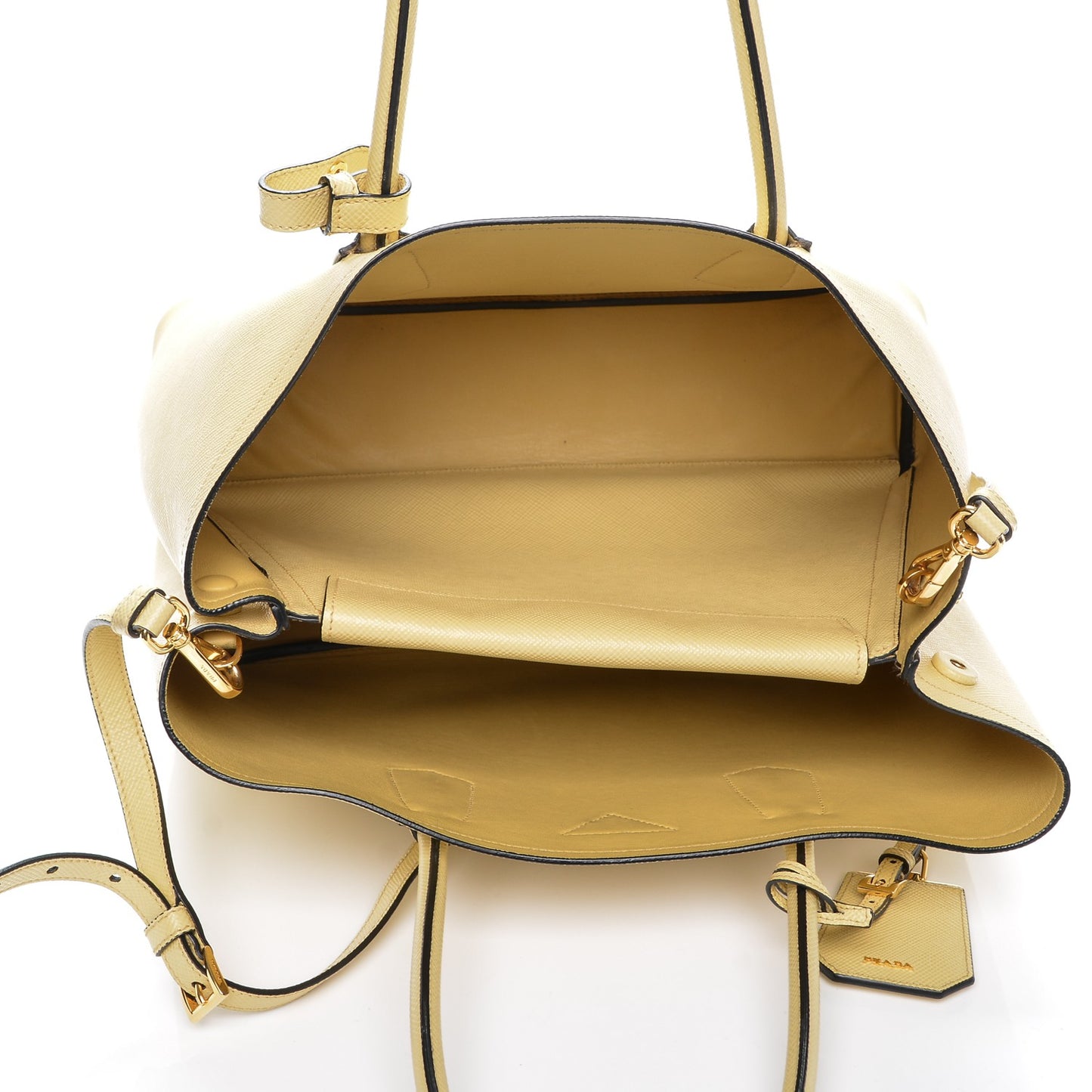 Saffiano Cuir Medium Double Bag Polline