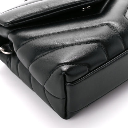 Saint Laurent Calfskin Y Quilted Monogram Toy Loulou Crossbody Bag Black 10 of 13
