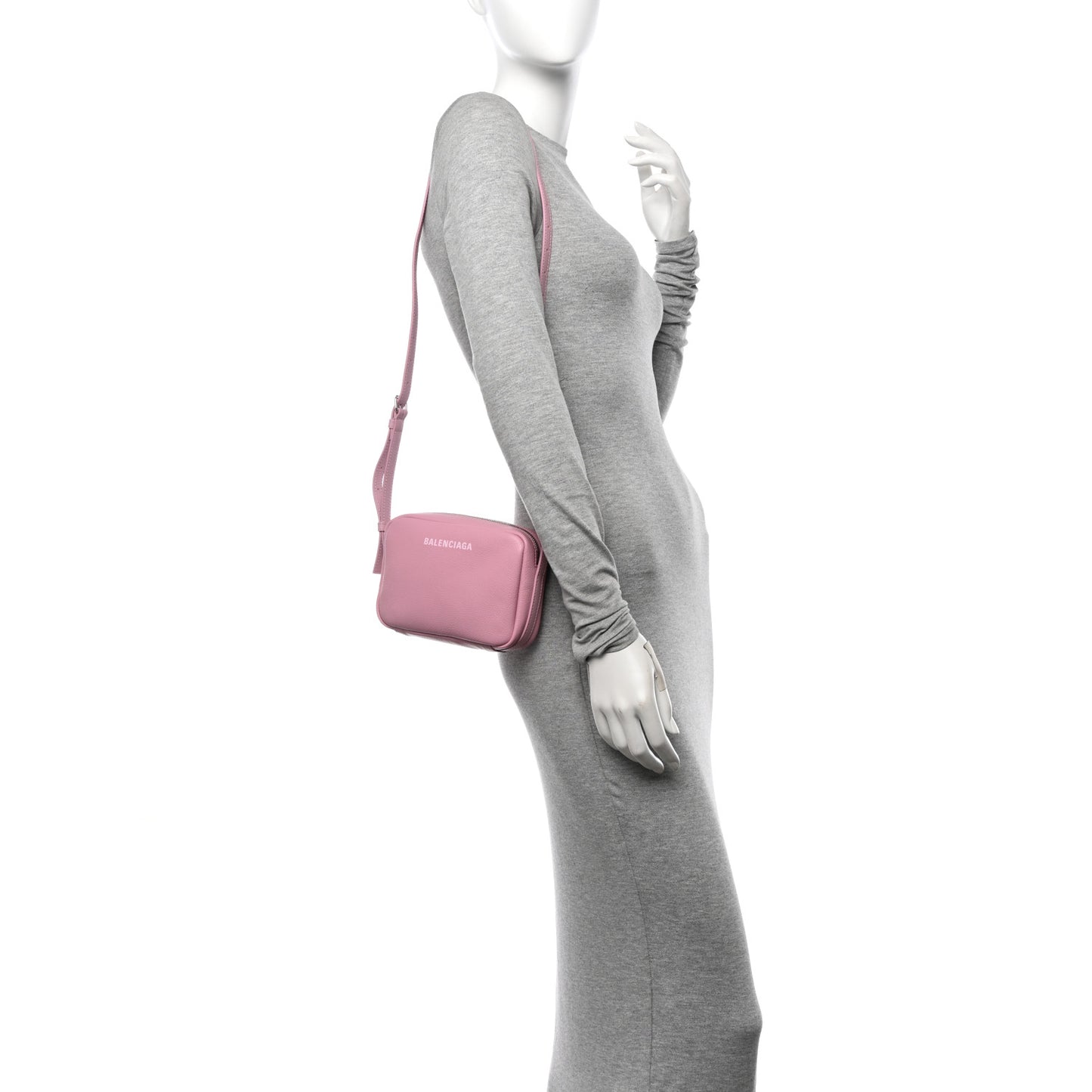 Calfskin Logo S Everyday Camera Shoulder Bag Pink