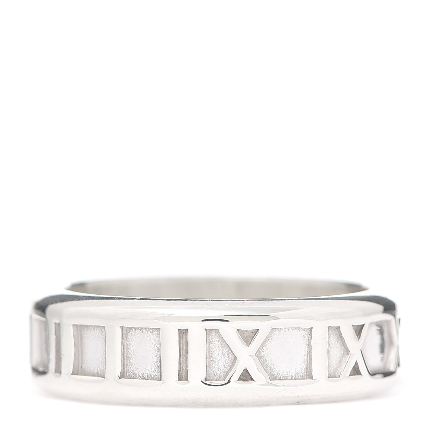 Tiffany Sterling Silver Atlas Ring 60 9 1 of 4