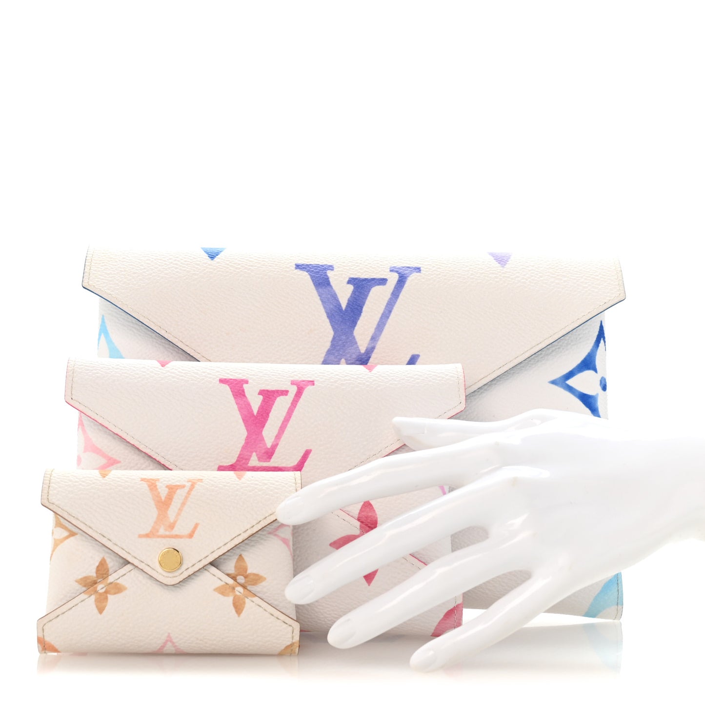 Monogram Giant By The Pool Kirigami Pochette Set Blue Rose Beige