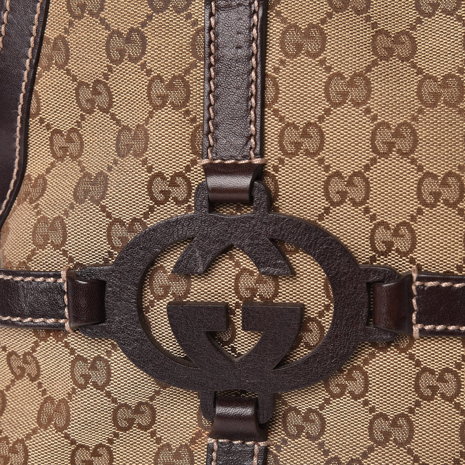 Gucci Monogram GG Royal Satchel Brown 11 of 13