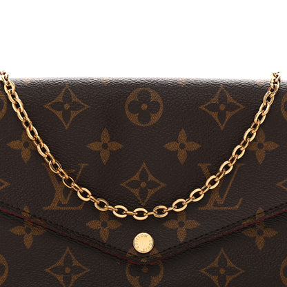 Louis Vuitton Monogram Pochette Felicie Chain Wallet Fuchsia 8 of 12