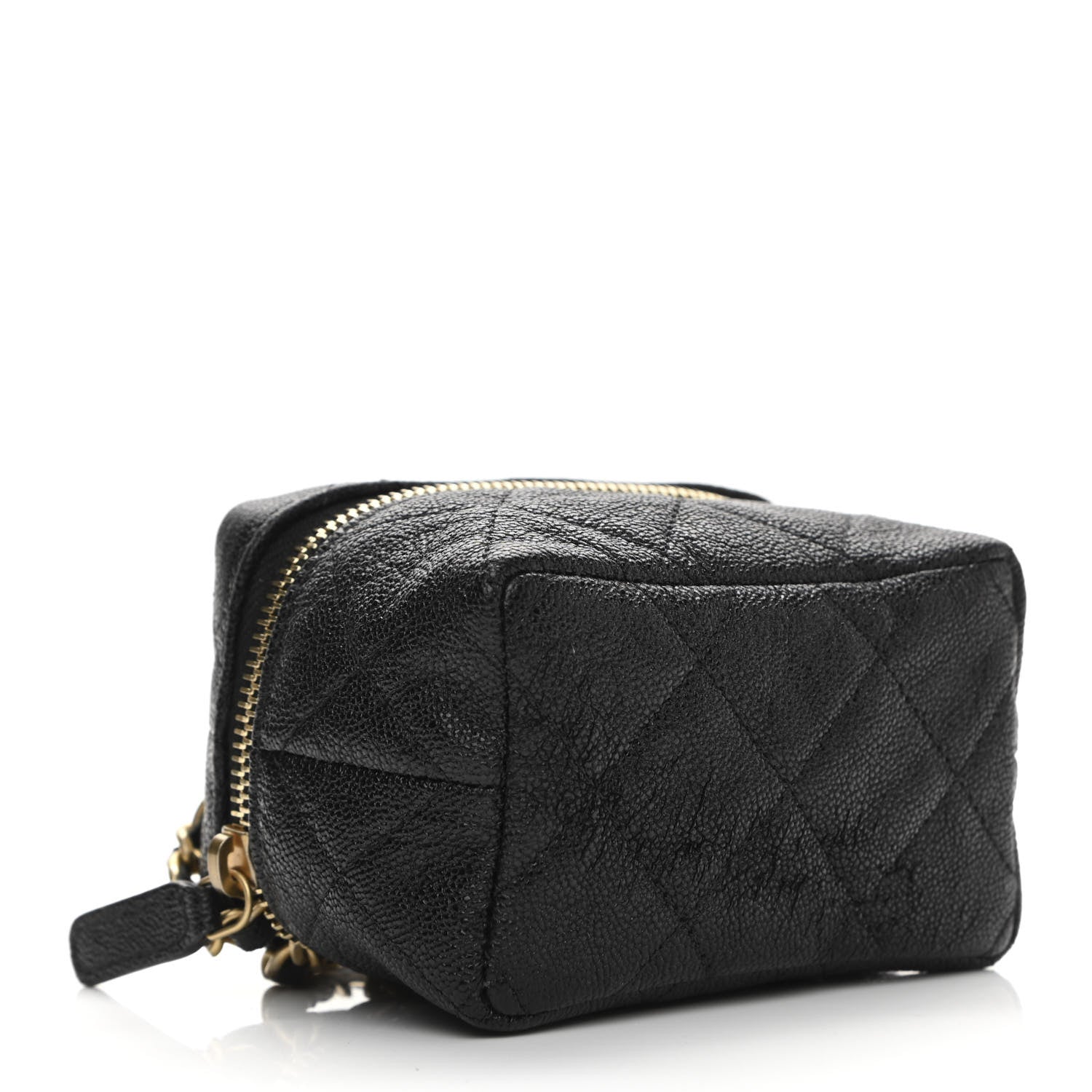 Chanel Caviar Quilted Mini Top Handle Vanity With Chain Black 3 of 9