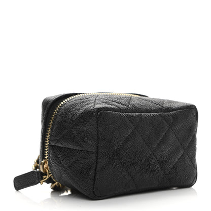 Chanel Caviar Quilted Mini Top Handle Vanity With Chain Black 3 of 9