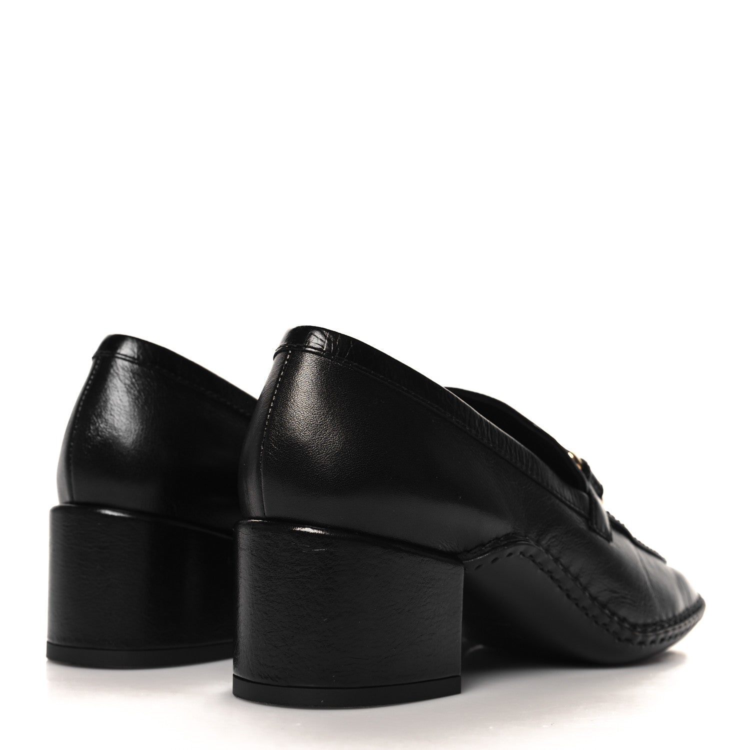 Chanel Shiny Calfskin Metal CC Loafers 37 Black 5 of 9