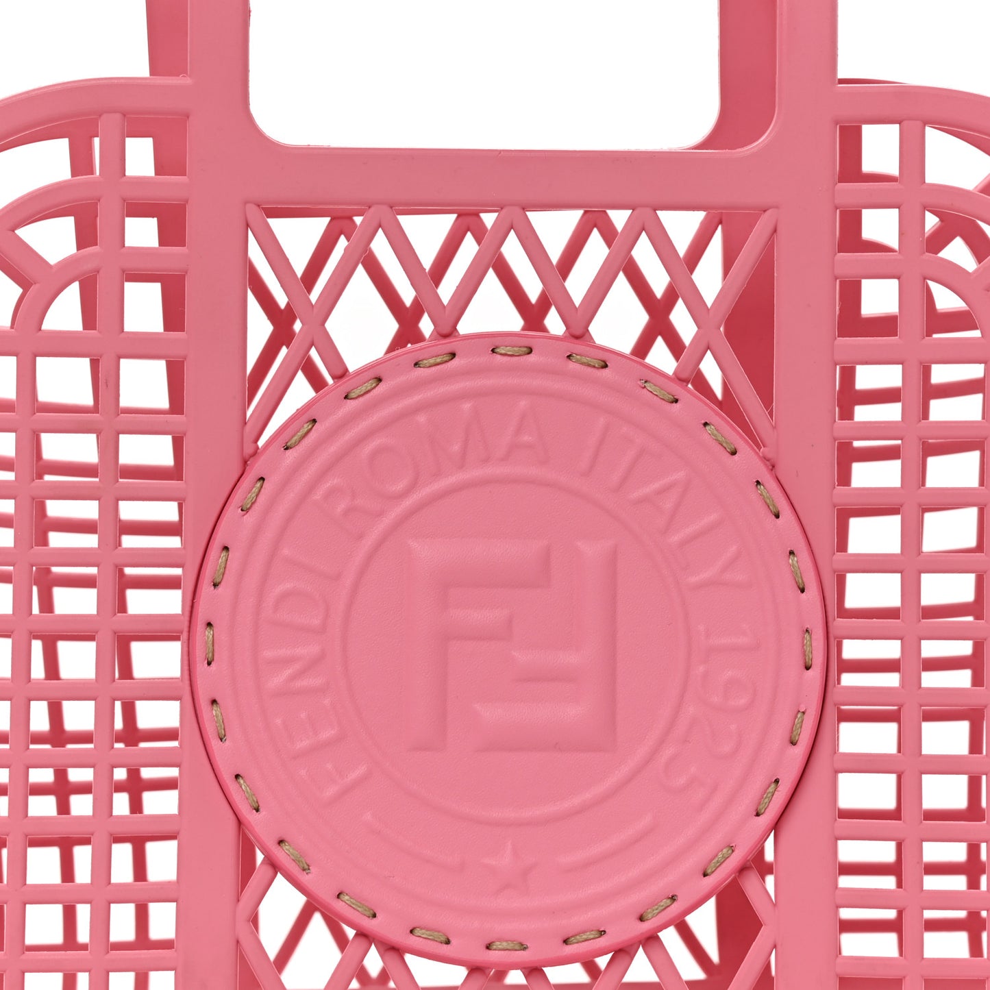Recycled Plastic Vitello Liberty Matte Small Fendi Basket Rosa