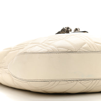 Gucci Calfskin Web Quilted Medium Dionysus Hobo White 9 of 18