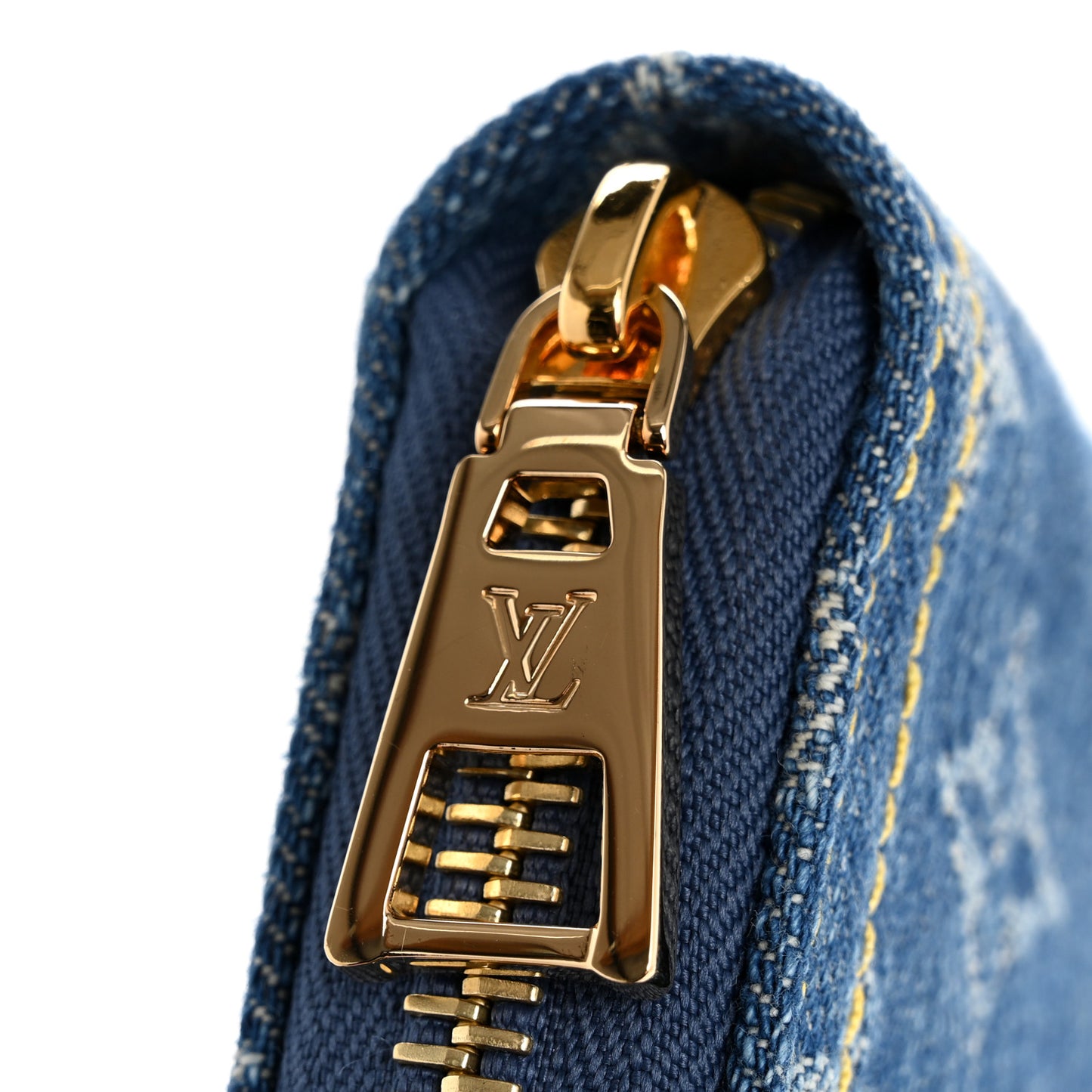 Monogram Denim Zippy Wallet NM Blue