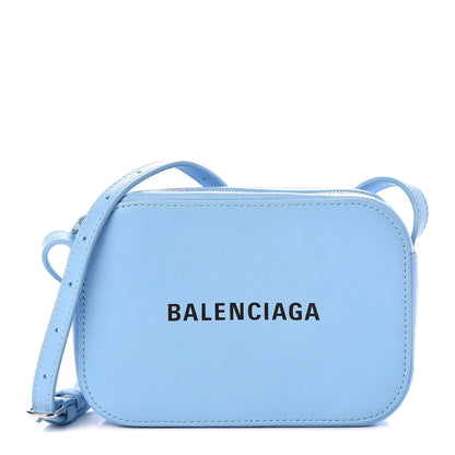 Balenciaga Calfskin XS Everyday Camera Bag Baby Blue Black 1 of 9