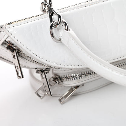 Alexander Wang Crocodile Embossed Patent Mini Top Handle Attica Belt Bag White 13 of 14