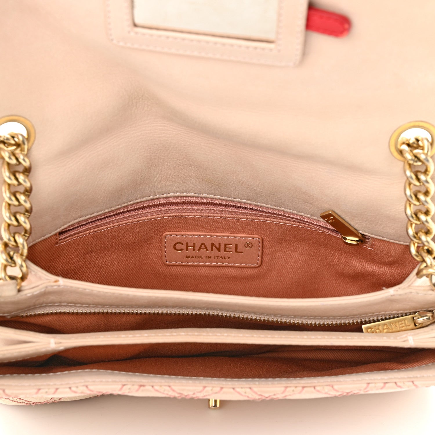 Chanel Calfskin Triple Stitched Medium Flap Pink 5 of 10