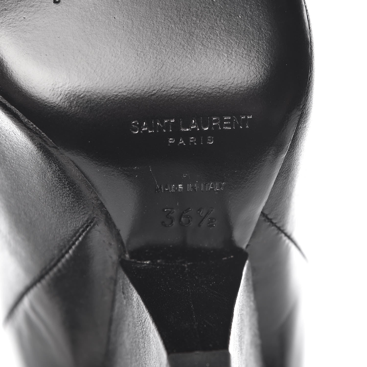 Saint Laurent Calfskin Niki 105 Thigh High Boots 36.5 Black 6 of 7