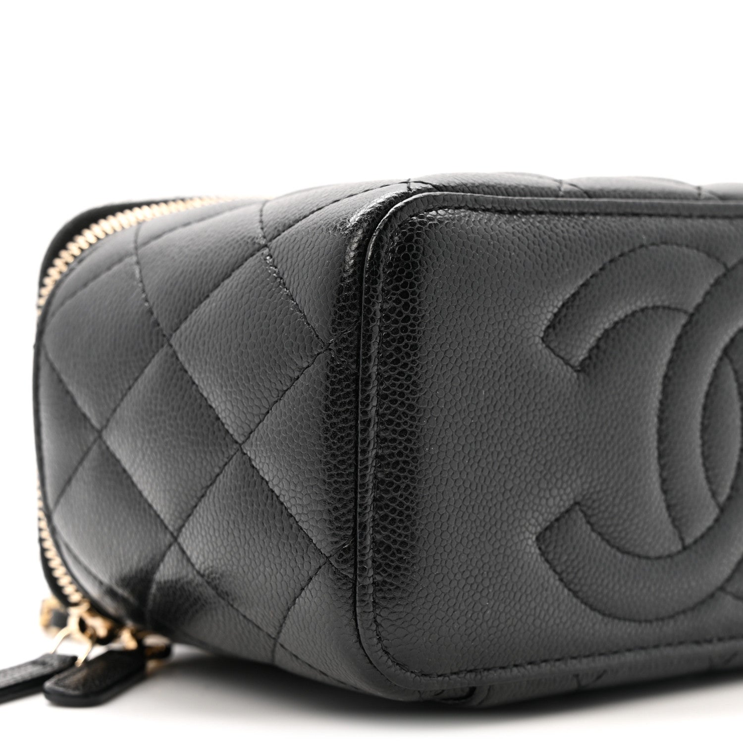 Chanel Caviar Quilted Small Vanity Case With Chain Black 8 of 12