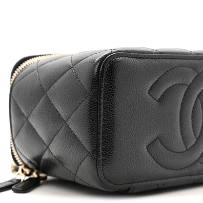 Chanel Caviar Quilted Small Vanity Case With Chain Black 8 of 12