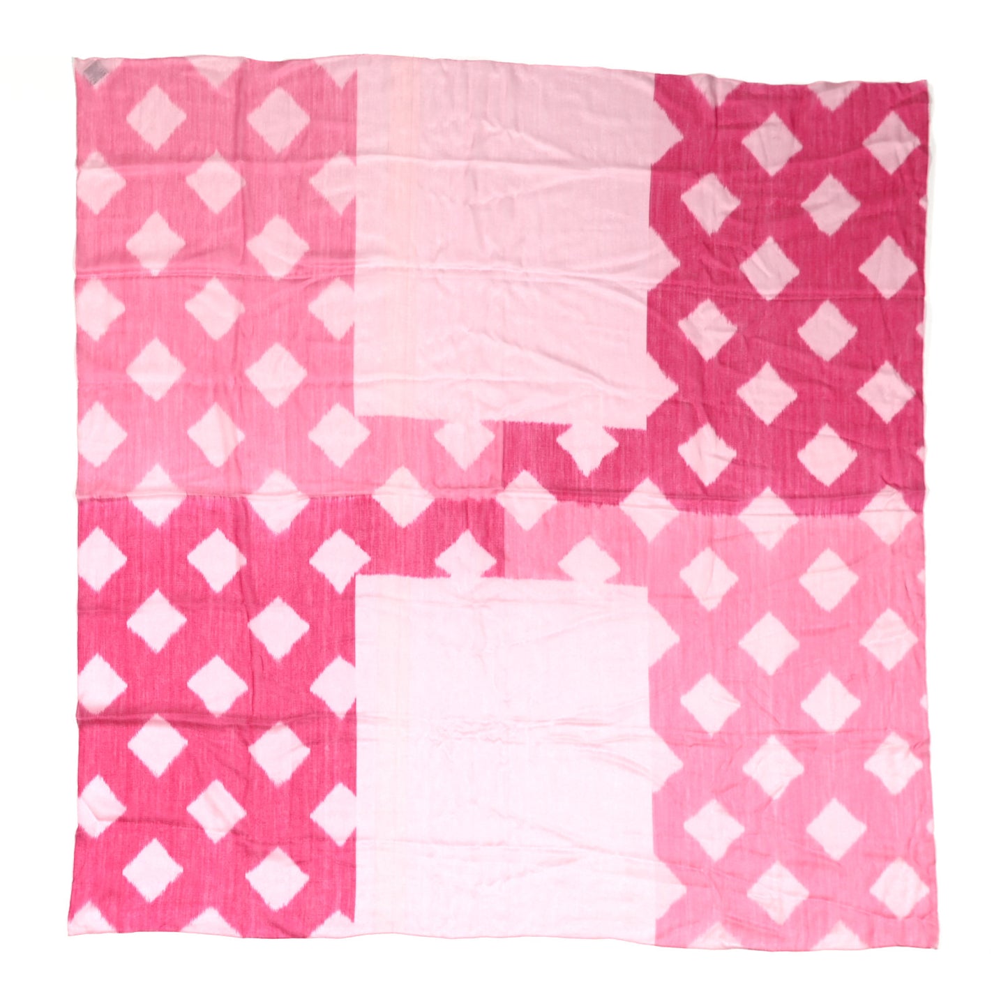 Silk Cashmere Icat H Net Shawl 140 Rose Pale Fuchsia