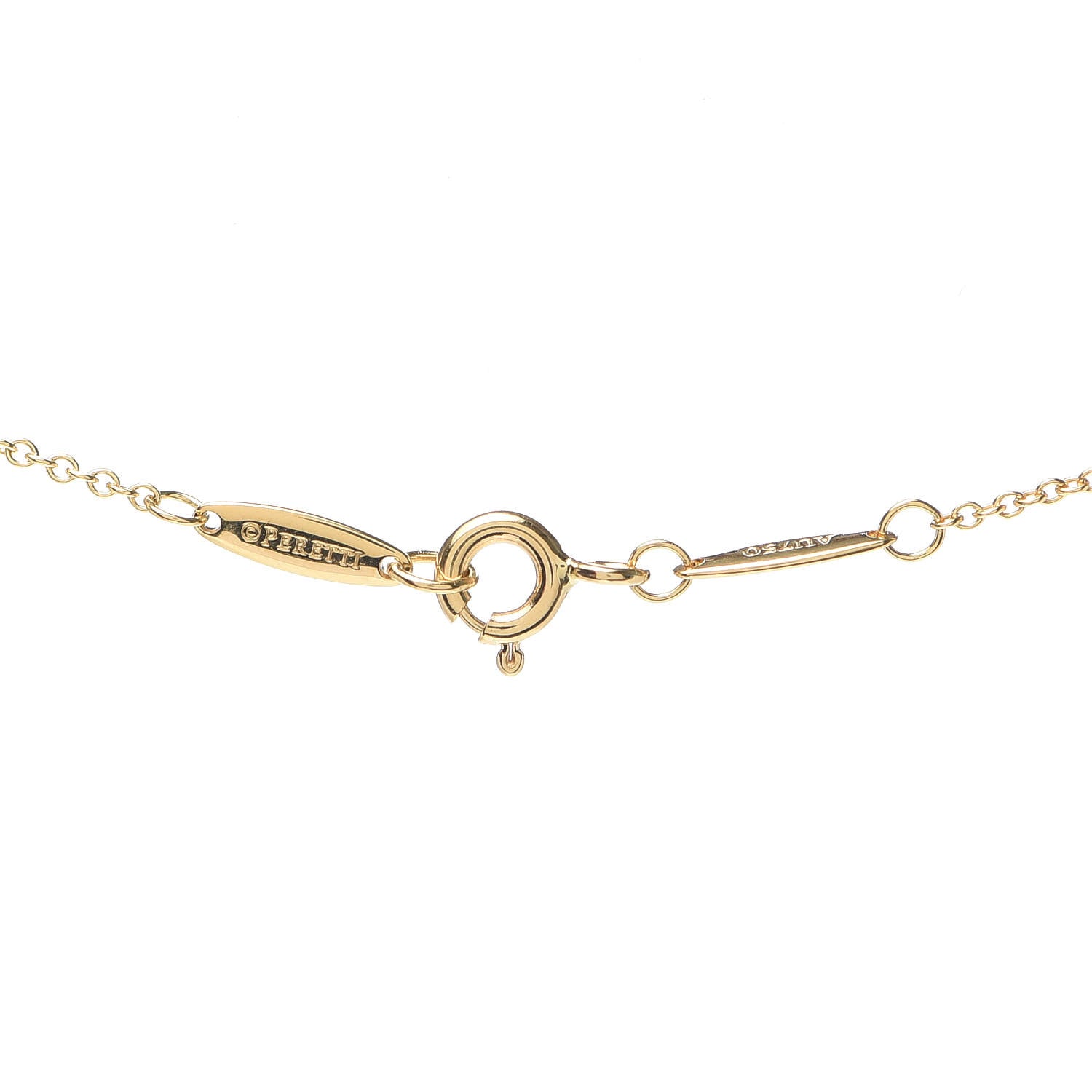Tiffany 18K Yellow Gold Diamond .05ct Elsa Peretti Diamonds by the Yard Pendant Necklace 5 of 5