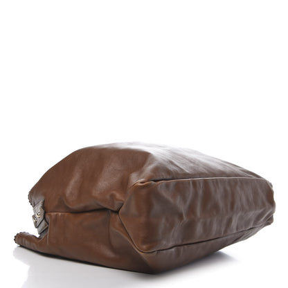 Gucci Calfskin Large Horsebit Chain Hobo Brown 4 of 11
