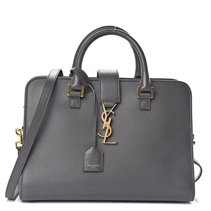Saint Laurent Calfskin Small Monogram Cabas Grey 1 of 10