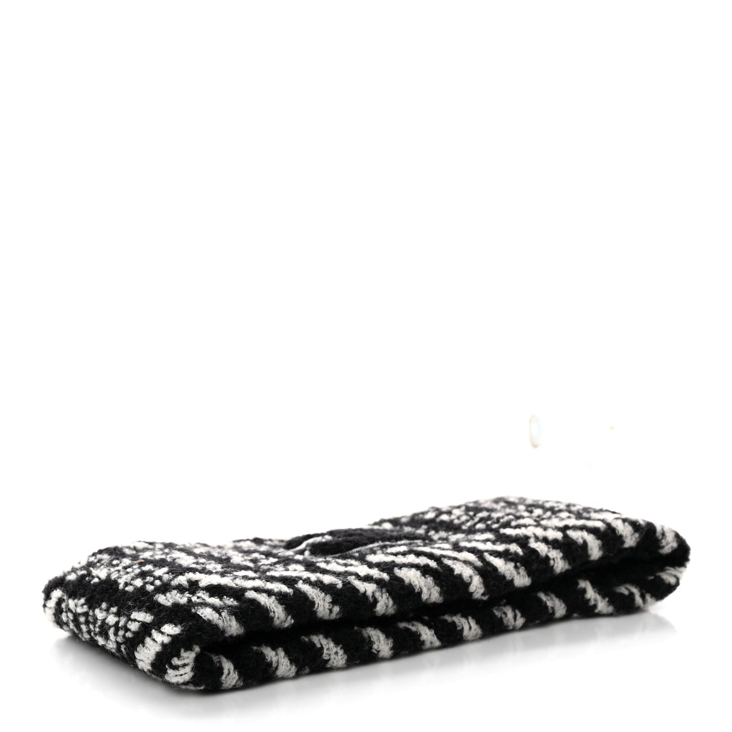 Wool CC Headband Black White