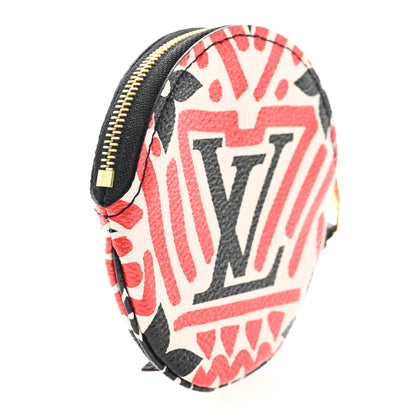 Louis Vuitton Monogram Giant Crafty Round Coin Purse Creme Rouge 3 of 6