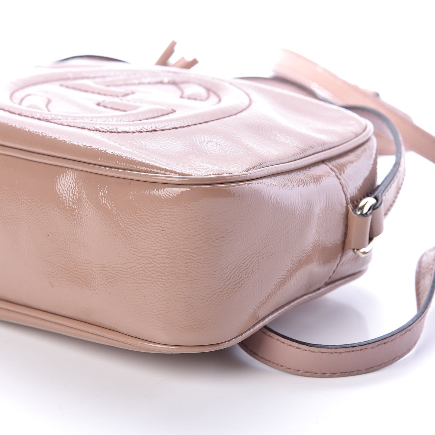 Vernice Naplack Small Soho Disco Bag Dark Cipria