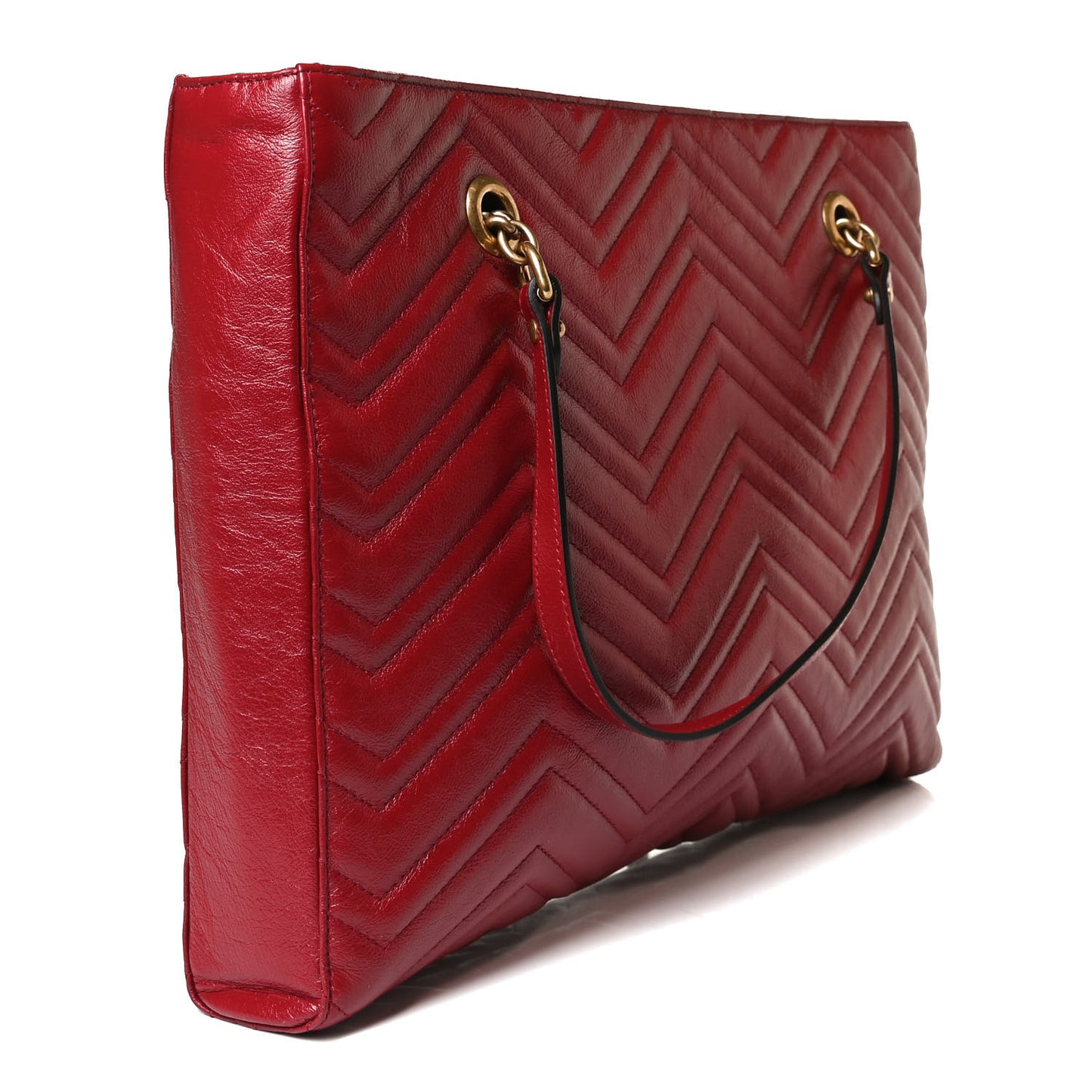 Azalea Calfskin Matelasse Medium GG Marmont Slim Tote Romantic Cerise
