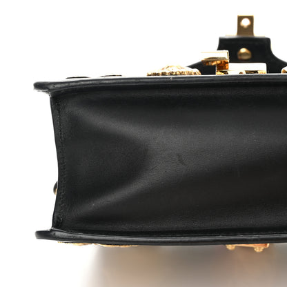 Gucci Calfskin Animal Studs Mini Sylvie Top Handle Bag Black 20 of 20