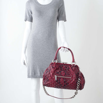 Marc Jacobs Python Embossed Leather Stardust Stam Bordeaux 2 of 8