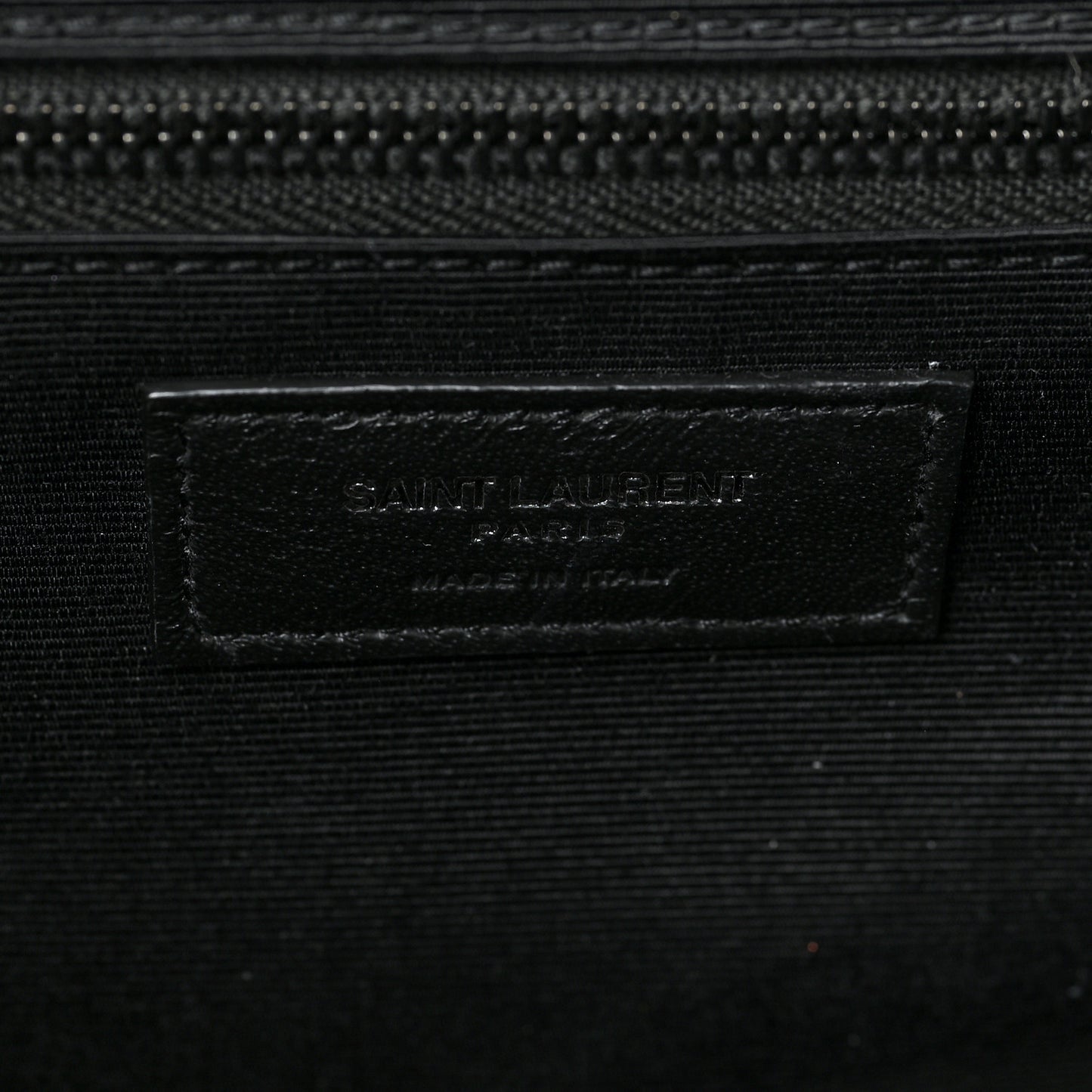 Grain De Poudre Textured Mixed Matelasse Large Triquilt Monogram Monochrome Satchel Black
