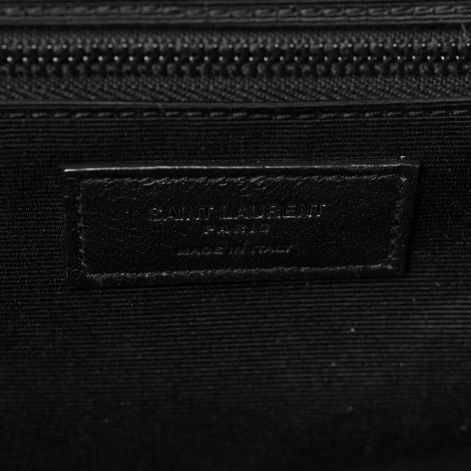 Saint Laurent Grain De Poudre Textured Mixed Matelasse Large Triquilt Monogram Monochrome Satchel Black 6 of 8
