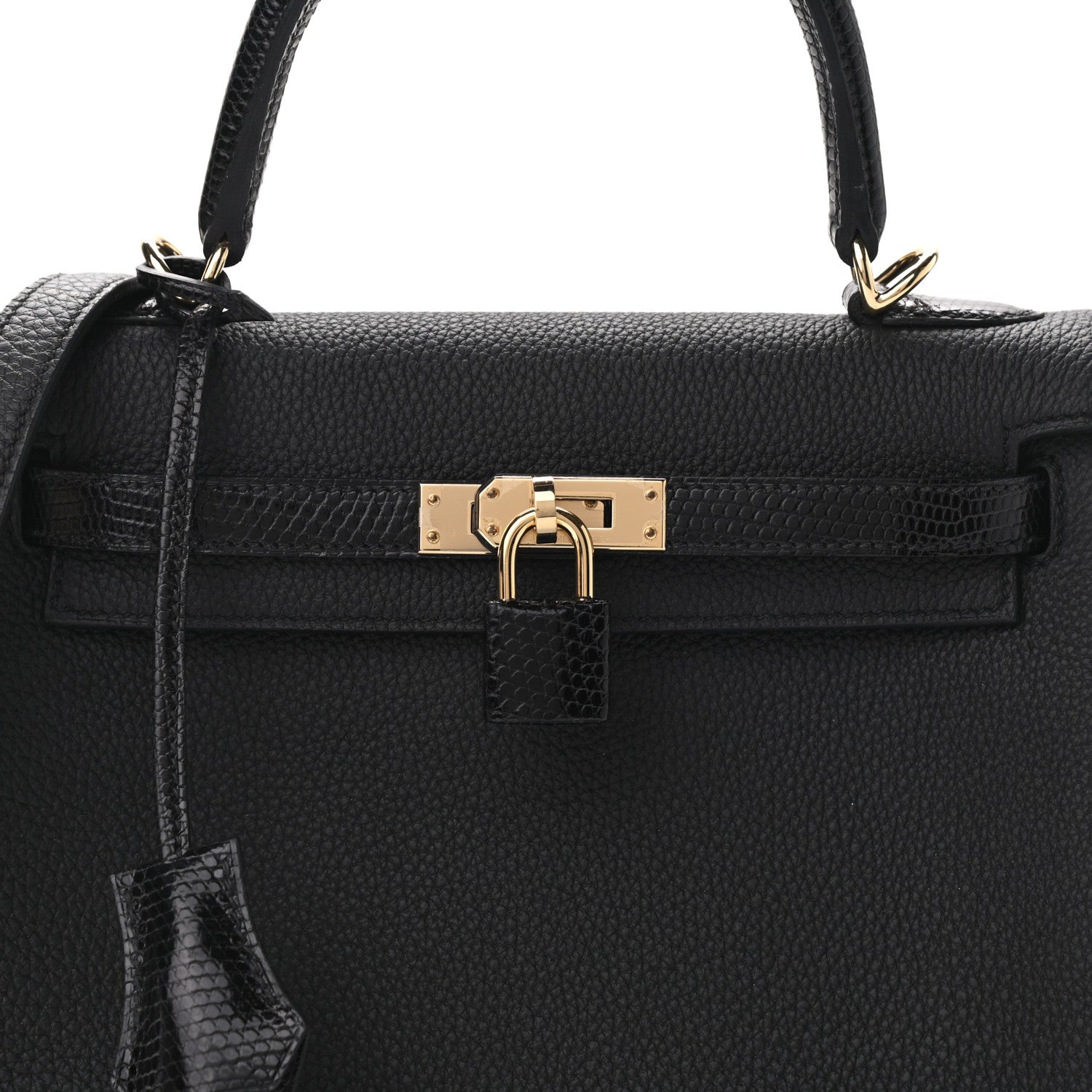 Hermes Togo Lizard Kelly Retourne Touch 25 Black 8 of 12