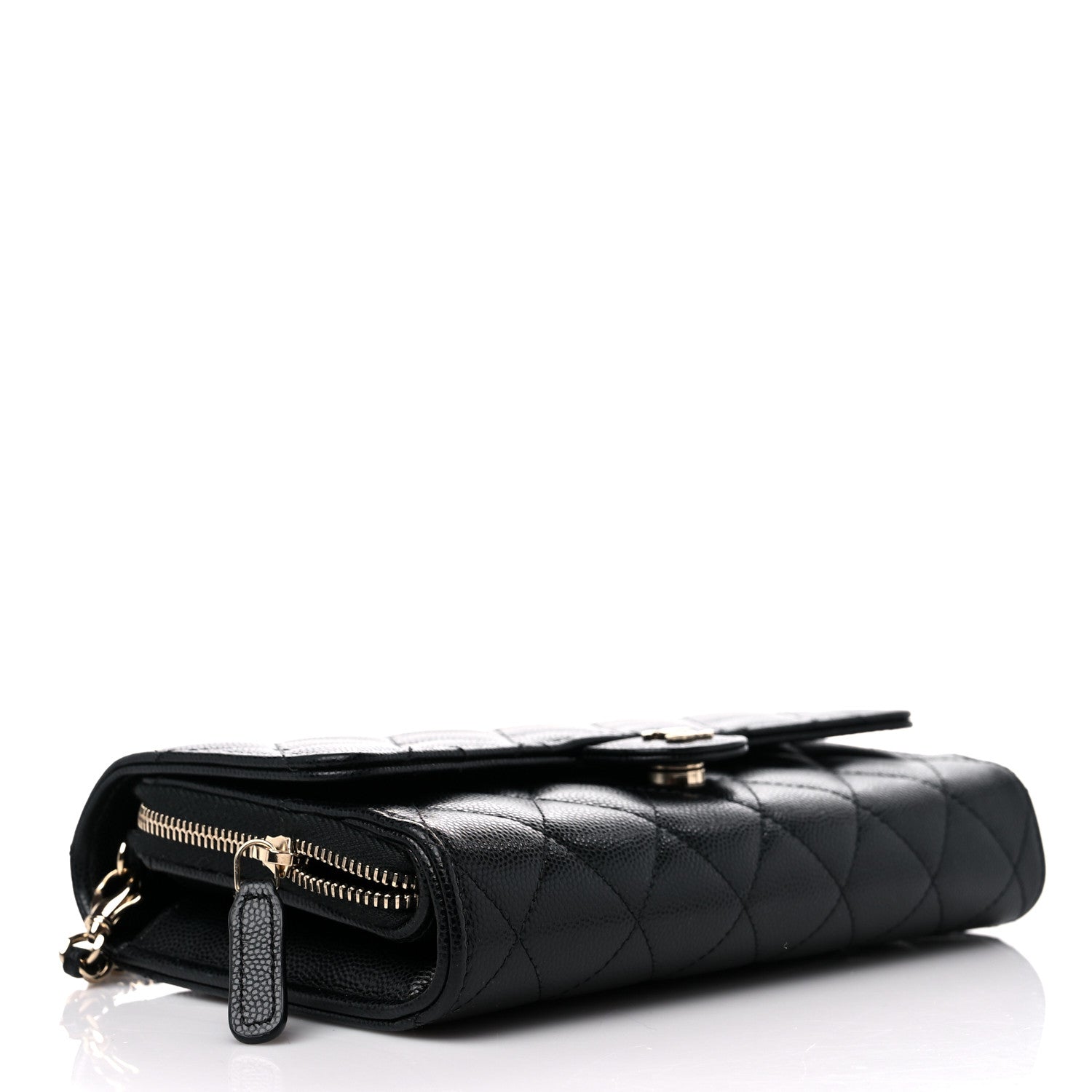 Chanel Caviar Quilted Phone Holder Wallet on Removable Chain Black 5 of 14