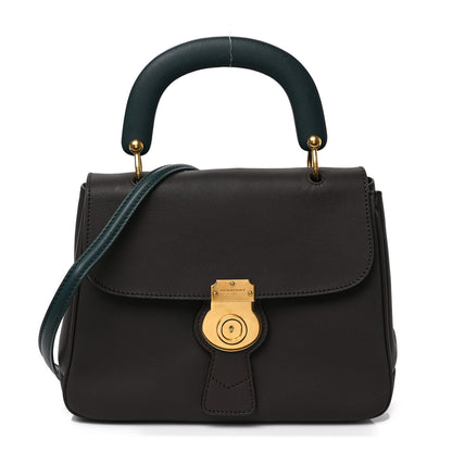 Burberry Trench Calfskin Medium DK88 Top Handle Bag Dark Chocolate 1 of 8