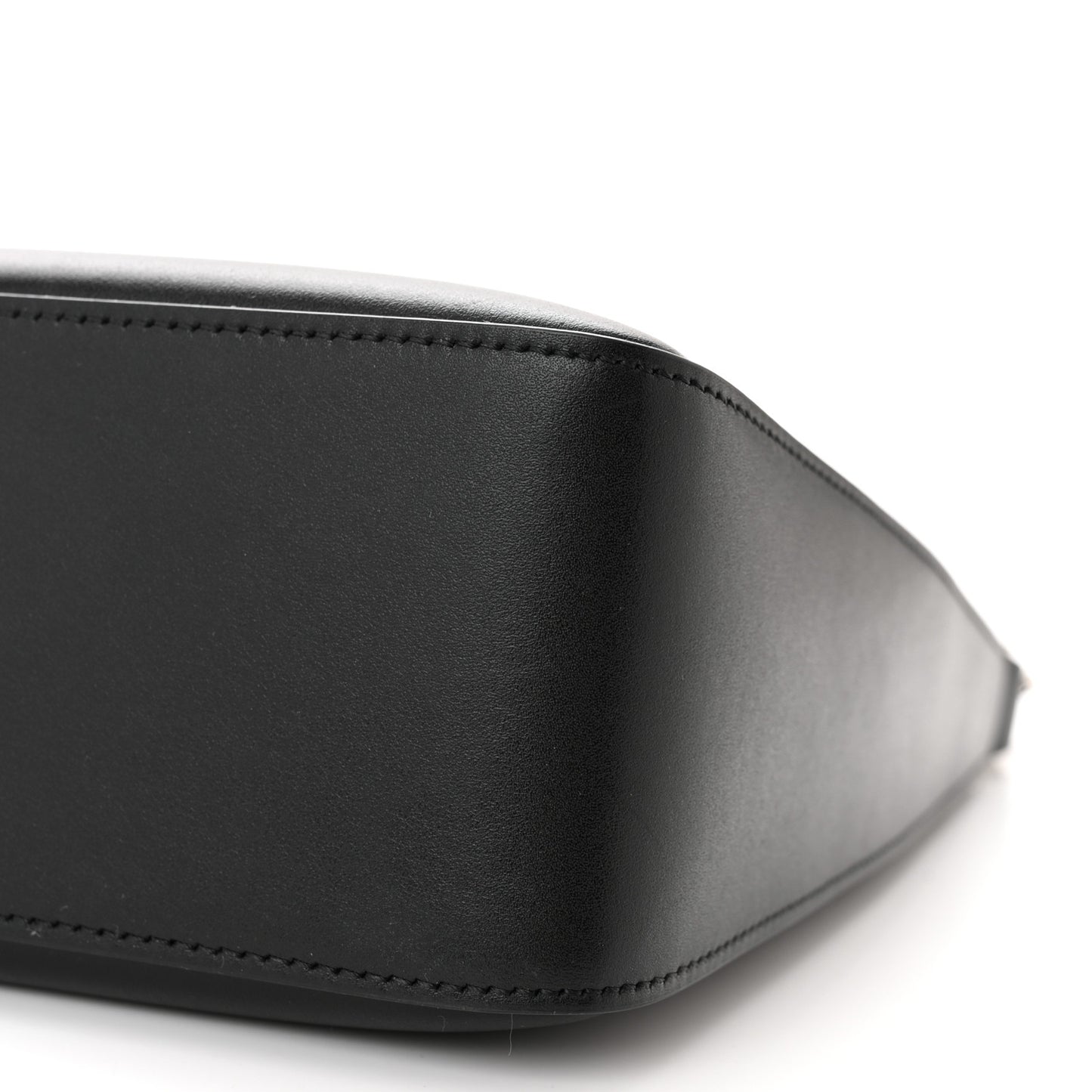 Smooth Calfskin Small Moon Cut Out Shoulder Bag Black
