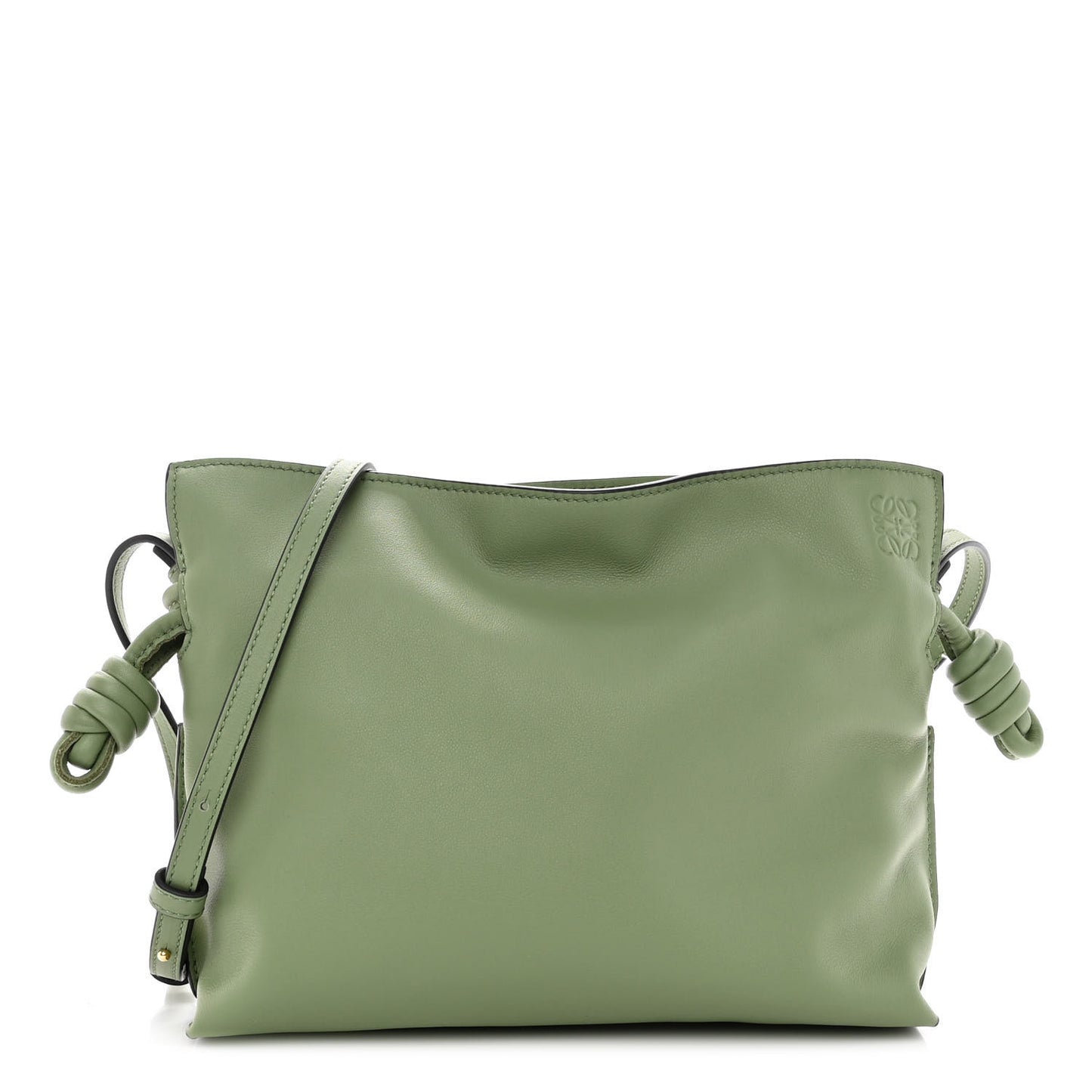 Calfskin Mini Flamenco Knot Clutch Rosemary