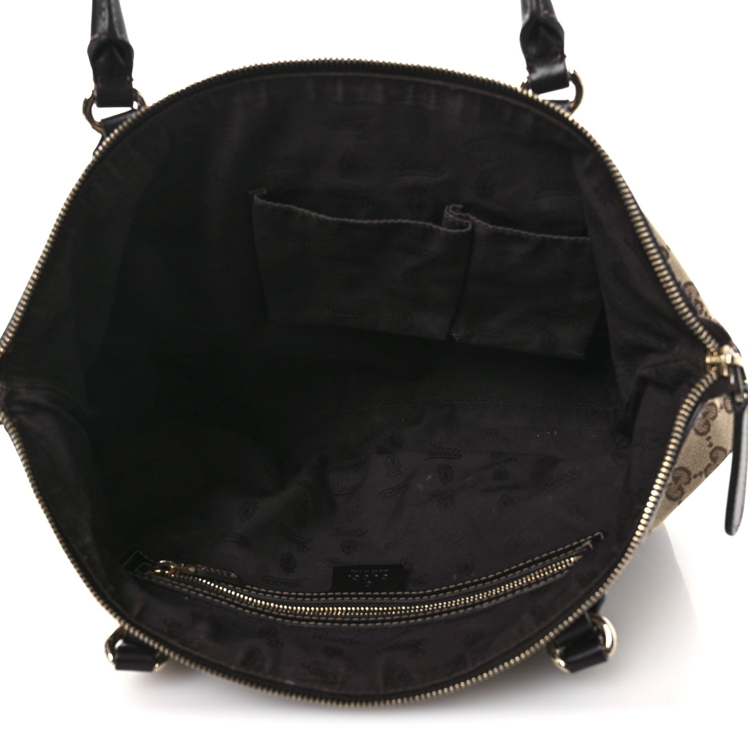 Gucci Monogram Sherry Line Horsebit Tote Dark Brown 5 of 18