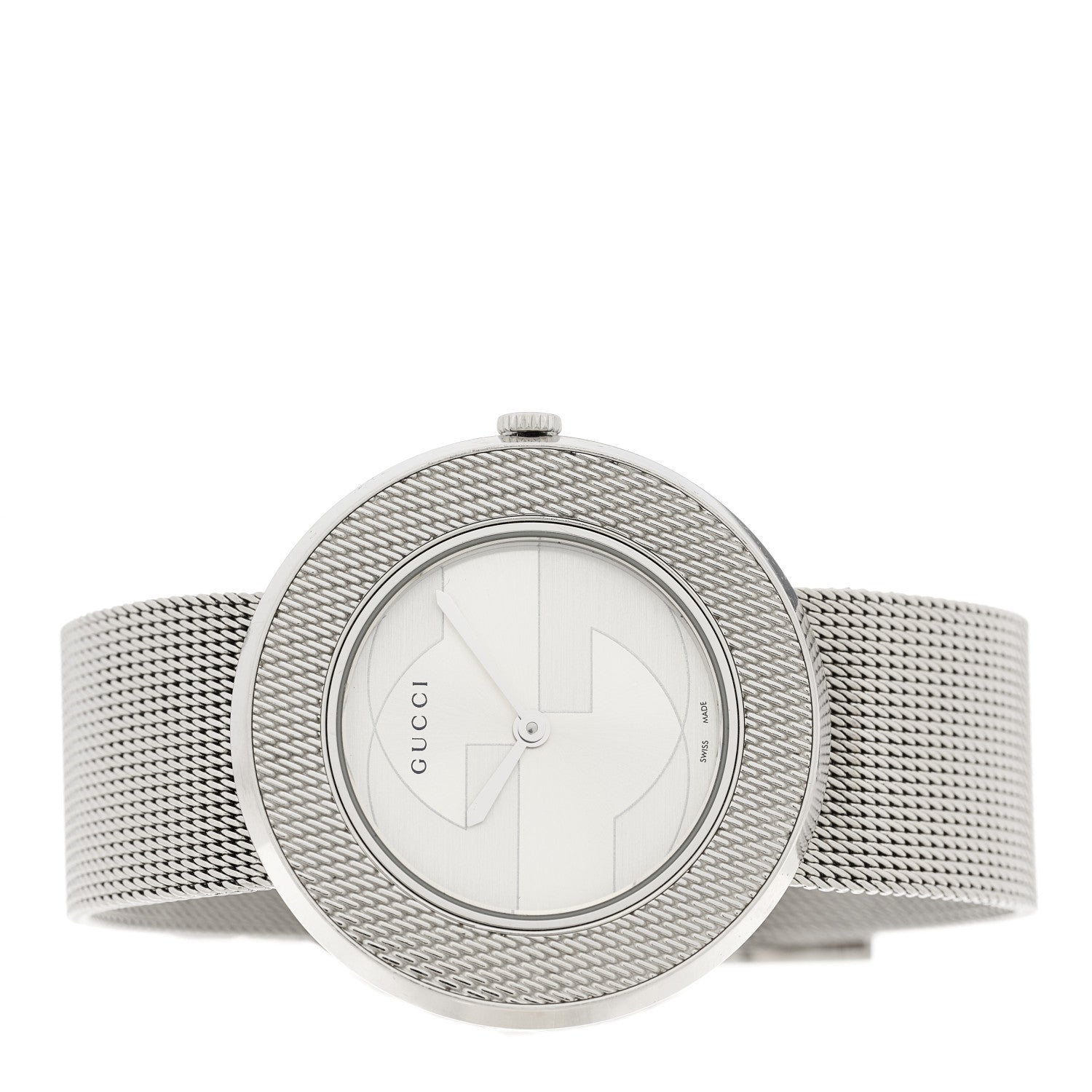 Gucci Stainless Steel 36mm U-Play Mesh Quartz Watch 2 of 4